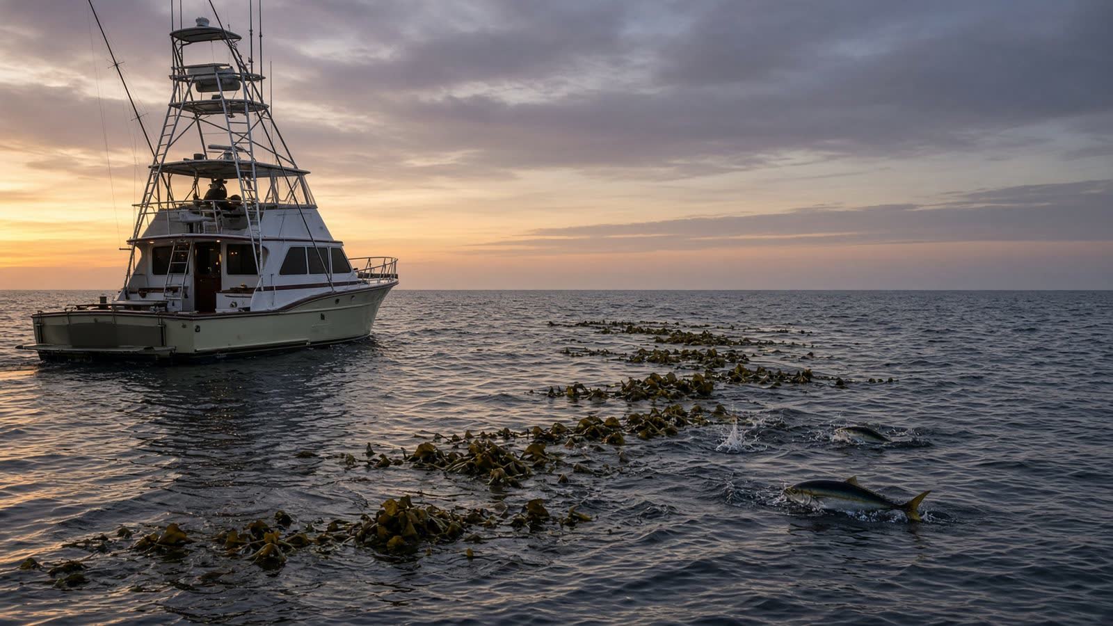 Kelp line on the SoCal coast