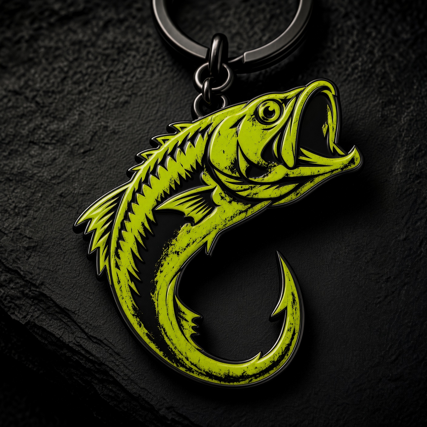 Yellowtail Enamel Keychain